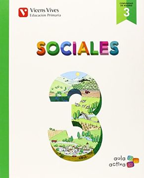 portada Sociales 3 Madrid (aula Activa) Tercero de Primaria (Paperback) (in Spanish)
