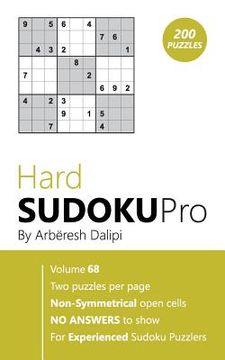 portada Hard Sudoku Pro: Book for Experienced Puzzlers (200 puzzles) Vol. 68 (in English)