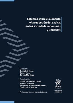 portada Estudios Sobre el Aumento y la Reducción del Capital en las Sociedades Anónimas y Limitadas