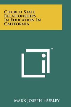portada church state relationships in education in california (en Inglés)