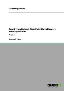 portada quantifying cultural clash potential in mergers and acquisitions (en Inglés)