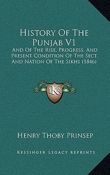 portada history of the punjab v1: and of the rise, progress, and present condition of the sect and nation of the sikhs (1846)