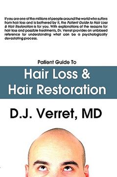 portada patient guide to hair loss & hair restoration (en Inglés)