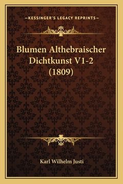 portada Blumen Althebraischer Dichtkunst V1-2 (1809) (en Alemán)