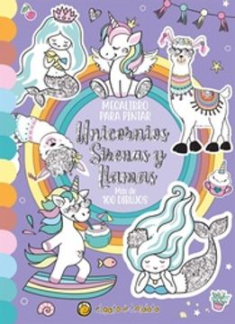 portada Unicornios Sirenas y Llamas [Mas de 100 Dibujos]