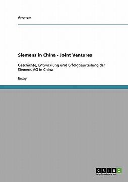 portada siemens in china - joint ventures (en Inglés)