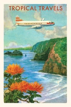 portada Vintage Journal Plane Over Cliffs Travel Poster