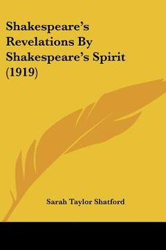 portada shakespeare's revelations by shakespeare's spirit (1919)