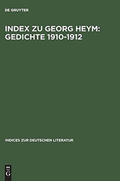 portada Index zu Georg Heym: Gedichte 19101912 (en Alemán)