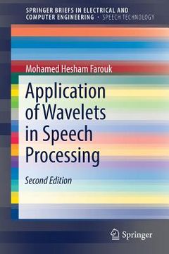 portada Application of Wavelets in Speech Processing (en Inglés)