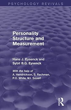 portada Personality Structure and Measurement (en Inglés)