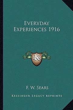 portada everyday experiences 1916 (en Inglés)