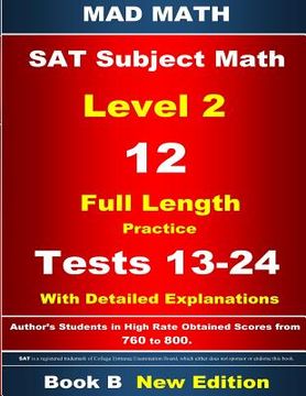 portada 2018 SAT Subject Level 2 Book B Tests 13-24 (en Inglés)