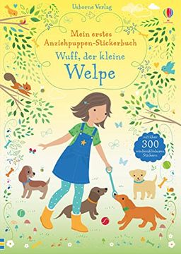 portada Mein Erstes Anziehpuppen-Stickerbuch: Wuff, der Kleine Welpe (en Alemán)