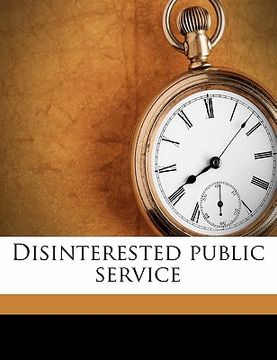 portada disinterested public service (en Inglés)