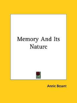 portada memory and its nature (in English)