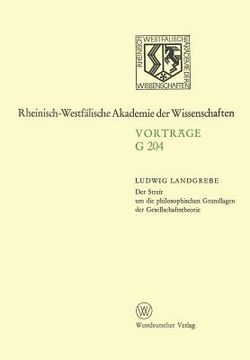 portada Der Streit Um Die Philosophischen Grundlagen Der Gesellschaftstheorie: 195. Sitzung Am 19. Juni 1974 in Düsseldorf (in German)