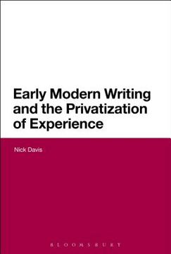 portada Early Modern Writing and the Privatization of Experience (en Inglés)