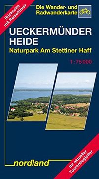 portada Nordland Karten, Ueckermünder Heide/Oderhaff mit Stadtkarte Ueckermünde: Wander- und Freizeitkarte. Rückseite mit Reiseführer (en Alemán)