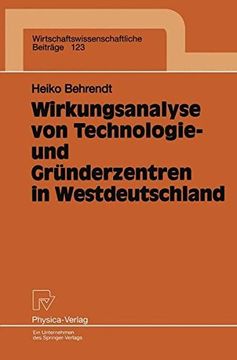 portada Wirkungsanalyse von Technologie- und Gründerzentren in Westdeutschland (Wirtschaftswissenschaftliche Beiträge)