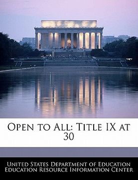 portada open to all: title ix at 30 (en Inglés)