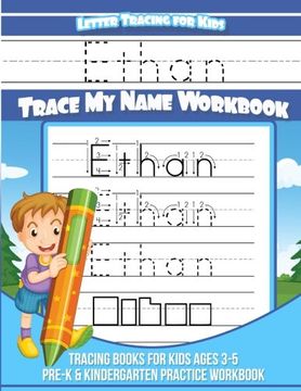 portada Ethan | Letter Tracing for Kids | Trace my Name Workbook: Tracing Books for Kids Ages 3-5 Pre-K & Kindergarten Practice Workbook (en Inglés)