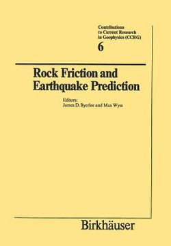 portada Rock Friction and Earthquake Prediction (en Inglés)