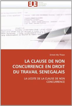 portada La Clause de Non Concurrence En Droit Du Travail Senegalais