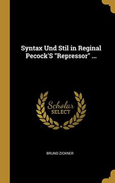 portada Syntax Und Stil in Reginal Pecock's Repressor ... (en Alemán)