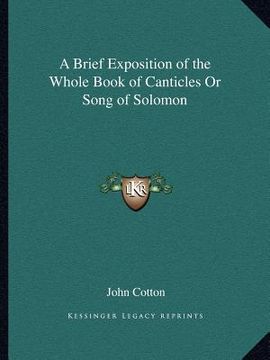 portada a brief exposition of the whole book of canticles or song of solomon