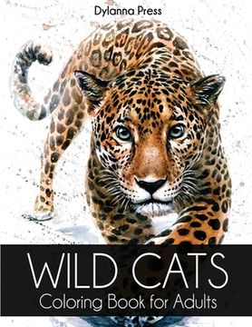 portada Wild Cats Coloring Book for Adults (en Inglés)