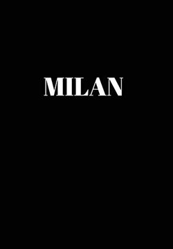 portada Milan: Hardcover Black Decorative Book for Decorating Shelves, Coffee Tables, Home Decor, Stylish World Fashion Cities Design (7) (en Inglés)