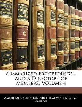 portada summarized proceedings ... and a directory of members, volume 4