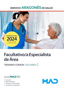 portada Facultativo/A Especialista de Area. Temario Comun Volumen 2 Servicio Aragones de Salud