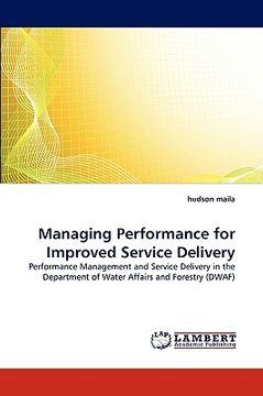 portada managing performance for improved service delivery (en Inglés)