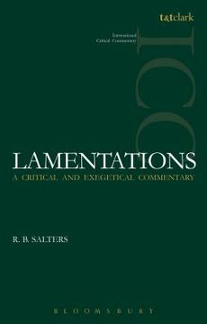 portada Lamentations (ICC): A Critical and Exegetical Commentary (en Inglés)