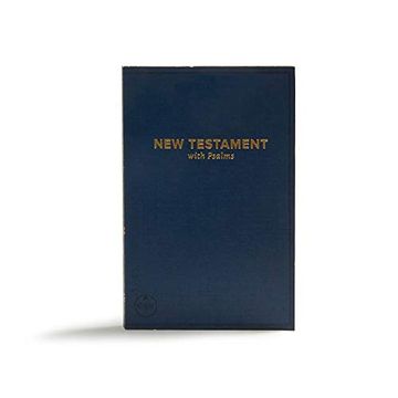 portada Csb Pocket new Testament With Psalms, Navy Trade Paper, red Letter, Concise Format, Evangelism, Outreach, Easy-To-Read Bible Serif Type (en Inglés)