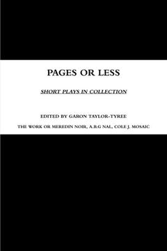portada Pages or Less: Short Plays in Collection