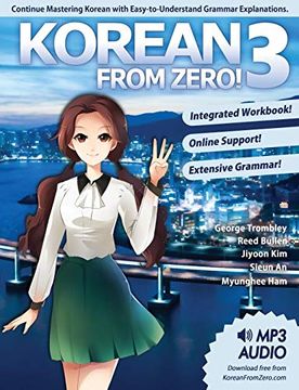 portada Korean From Zero! 3: Continue Mastering the Korean Language With Integrated Workbook and Online Course (Volume 3) 