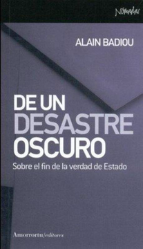 portada De un Desastre Oscuro (in Spanish)