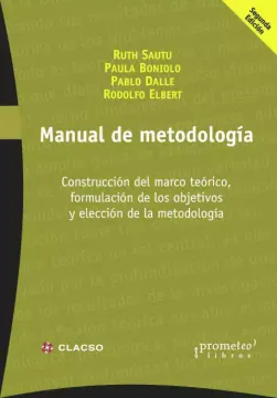 portada Manual de Metodologia. Construccion Marco Teorico  Formulacion de Objetivos y Eleccion Metodologia