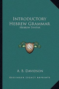 portada introductory hebrew grammar: hebrew syntax (en Inglés)