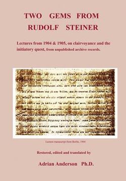 portada Two Gems from Rudolf Steiner (en Inglés)