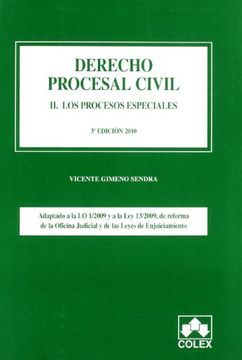 portada Derecho Procesal Civil II: Los Procesos Especiales (in Spanish)