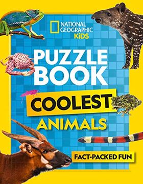 portada Puzzle Book Coolest Animals: Brain-Tickling Quizzes, Sudokus, Crosswords and Wordsearches (National Geographic Kids) (en Inglés)