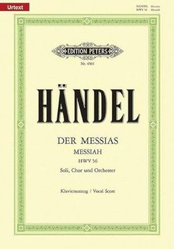 portada Messiah Hwv 56 (Vocal Score): Oratorio for Satb Soli, Choir and Orchestra (Ger/Eng) (in English)