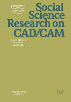 portada social science research on cad/cam: results of a first european workshop (en Inglés)