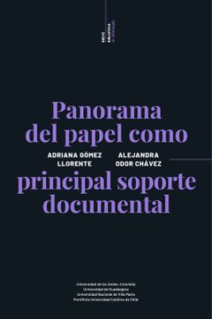 portada Panorama Del Papel Como Principal Soporte Documental