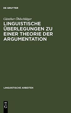 portada Linguistische Uberlegungen zu Einer Theorie der Argumentation (en Alemán)