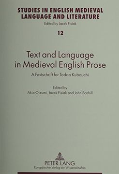 portada Text and Language in Medieval English Prose (en Inglés)